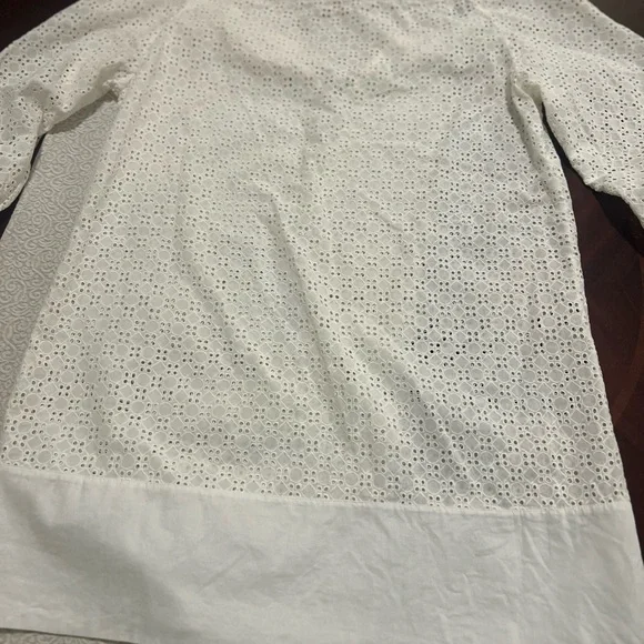 Tory Burch Soraya White Eyelet Tunic Cover Up Drawstring Resort Beach Top - Picture 11 of 11
